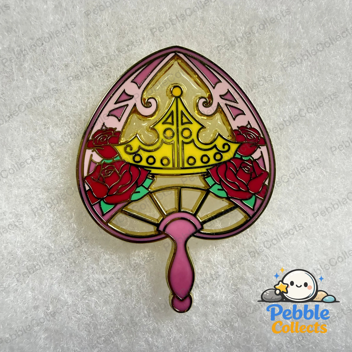 Aurora Sleeping Beauty Stained Glass Fan