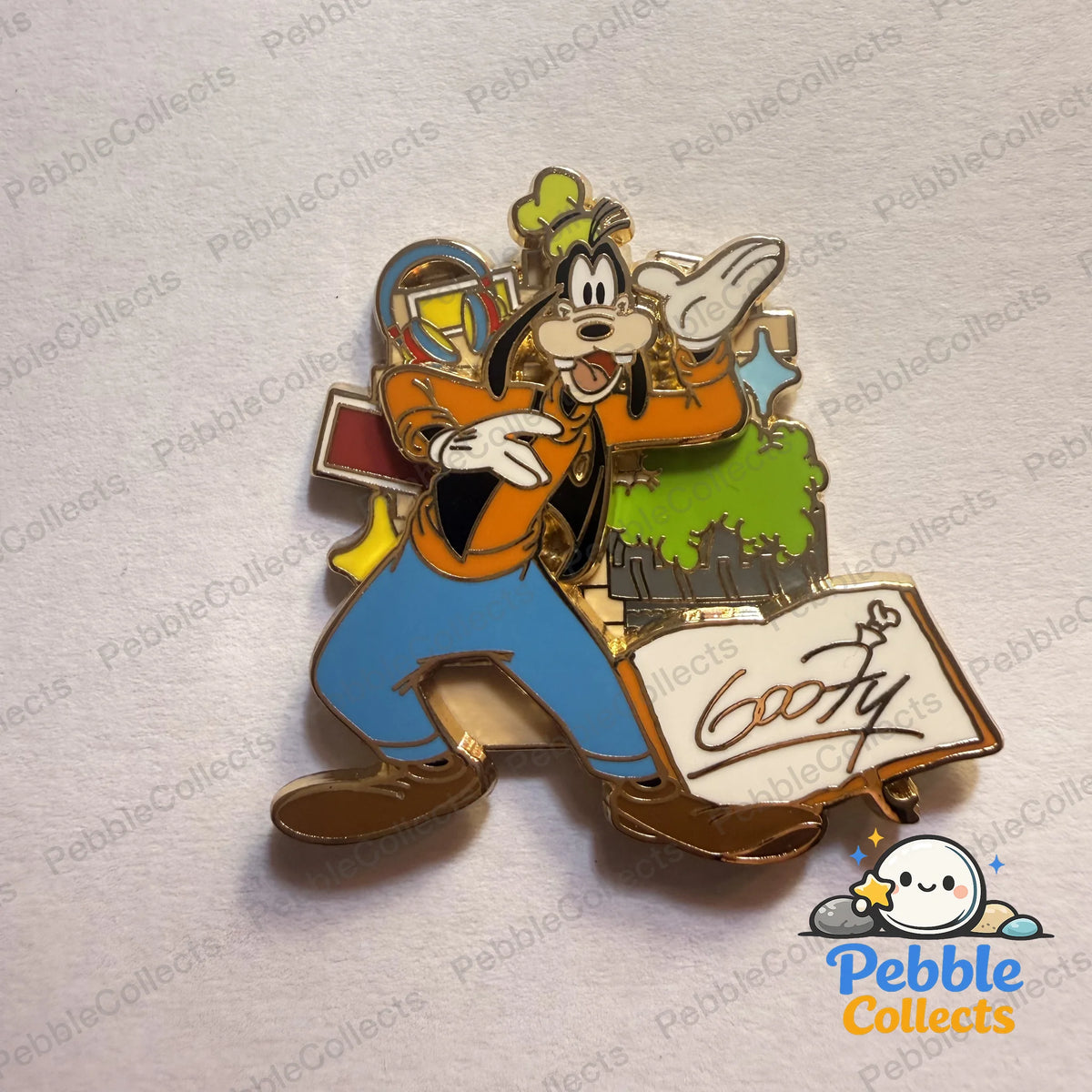 Shanghai Disney Pin Trading Fun Day 2025 Character Signature Mystery Pin, Goofy