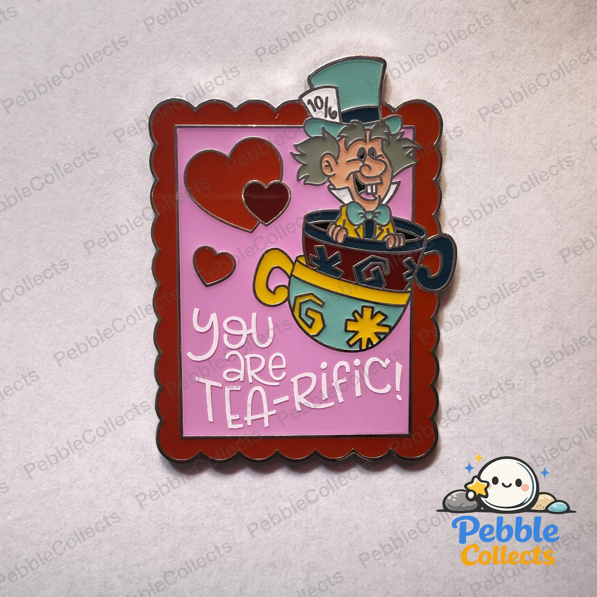 Disney Valentine's Day Stamp Mystery Pin Mad Hatter