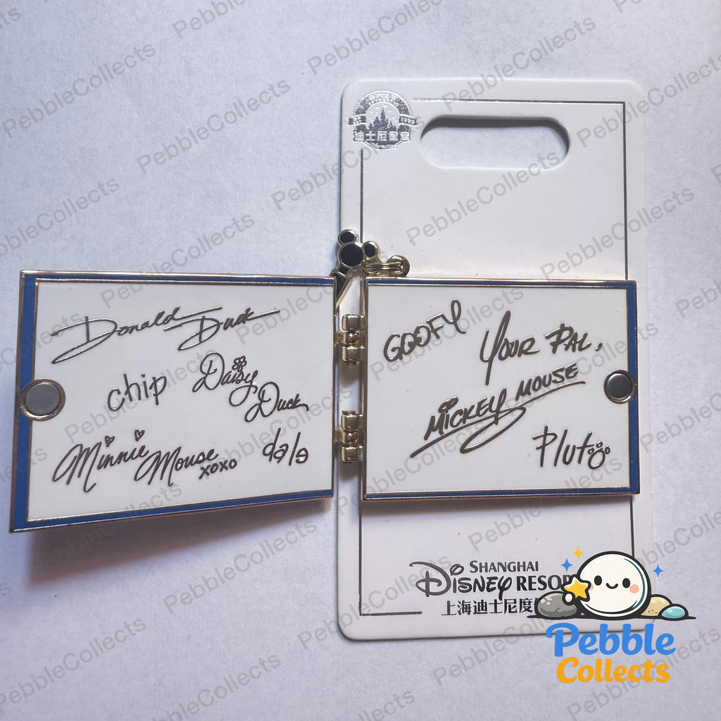Shanghai Disney Mickey and Friends Autograph Book Pin