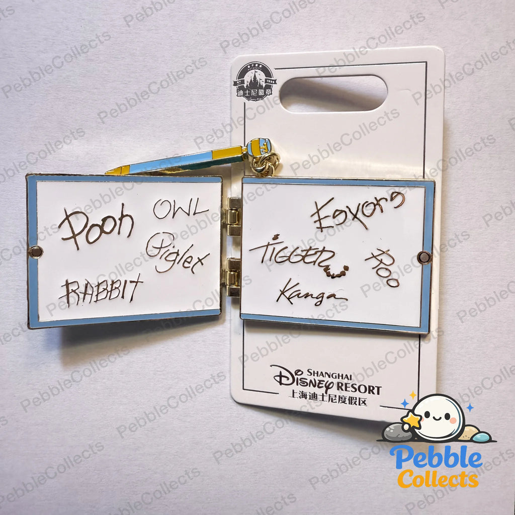 Shanghai Disney Winnie the Pooh Autograph Book Pin