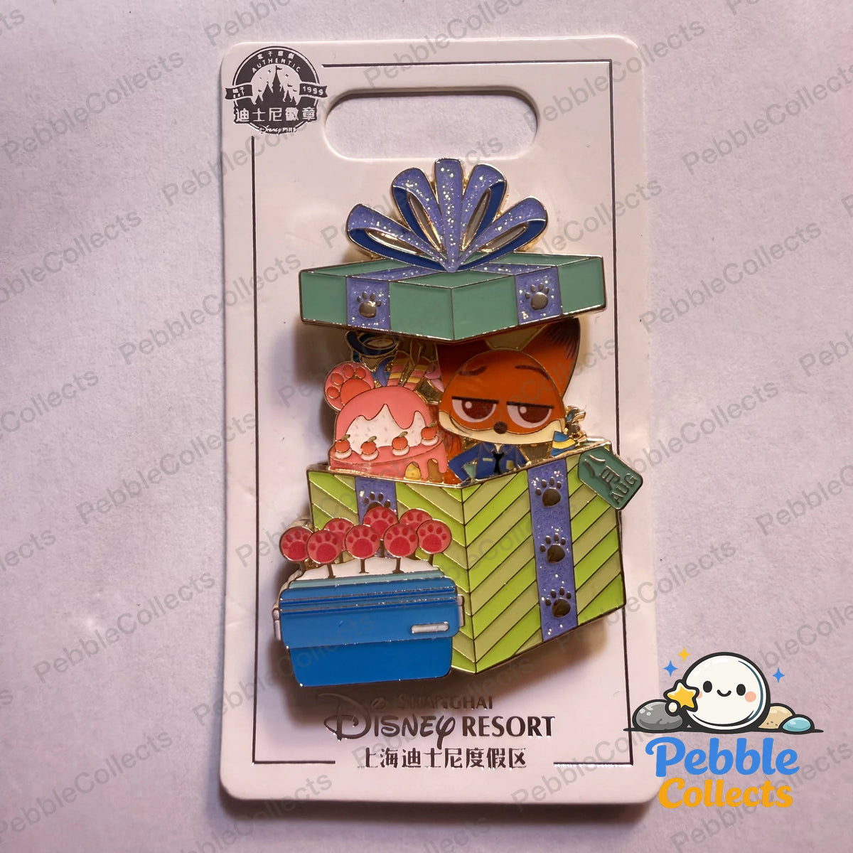 Shanghai Disney Birthday Gift Box Hinged Pin, August Nick Wilde