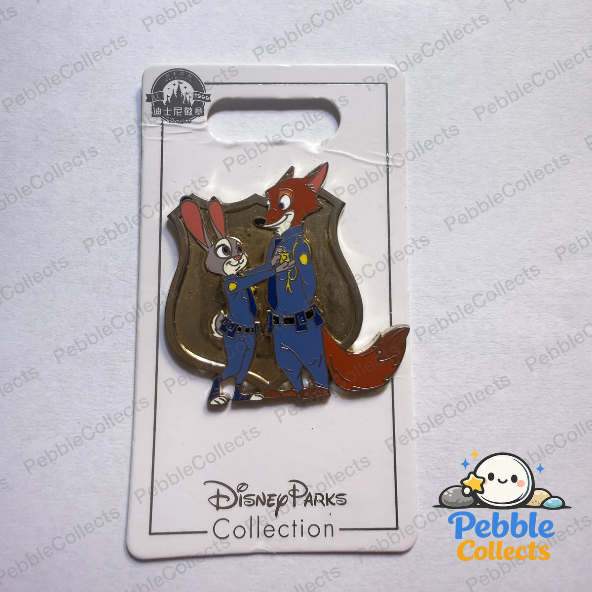 Disney Zootopia Judy Hopps and Nick Wilde Police Badge Pin