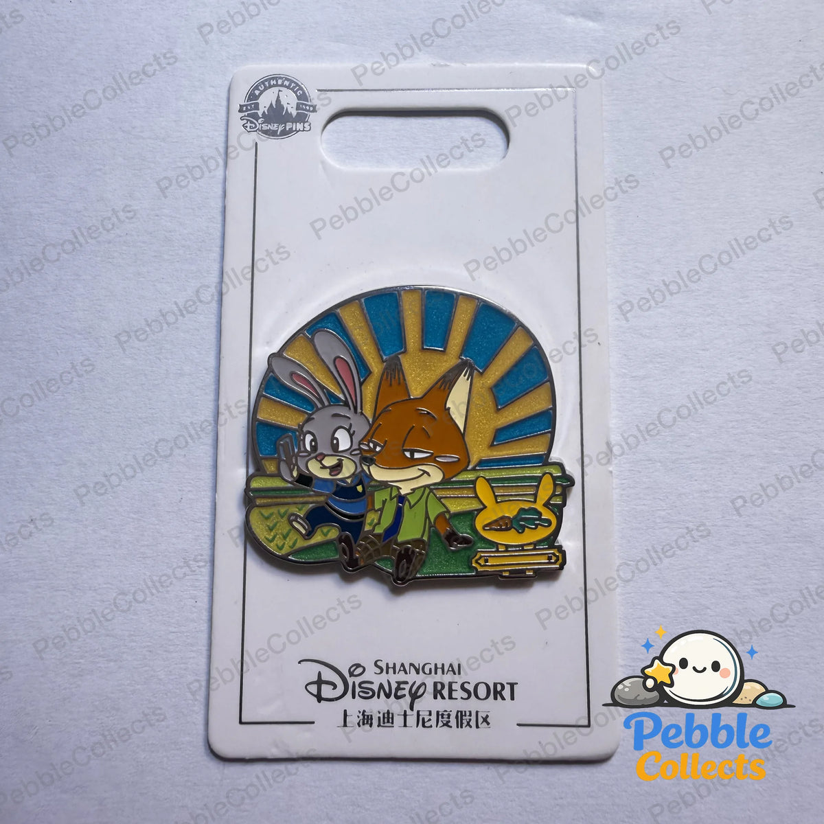 Shanghai Disney Zootopia Judy and Nick Bunnyburrow Cute Anime Pin