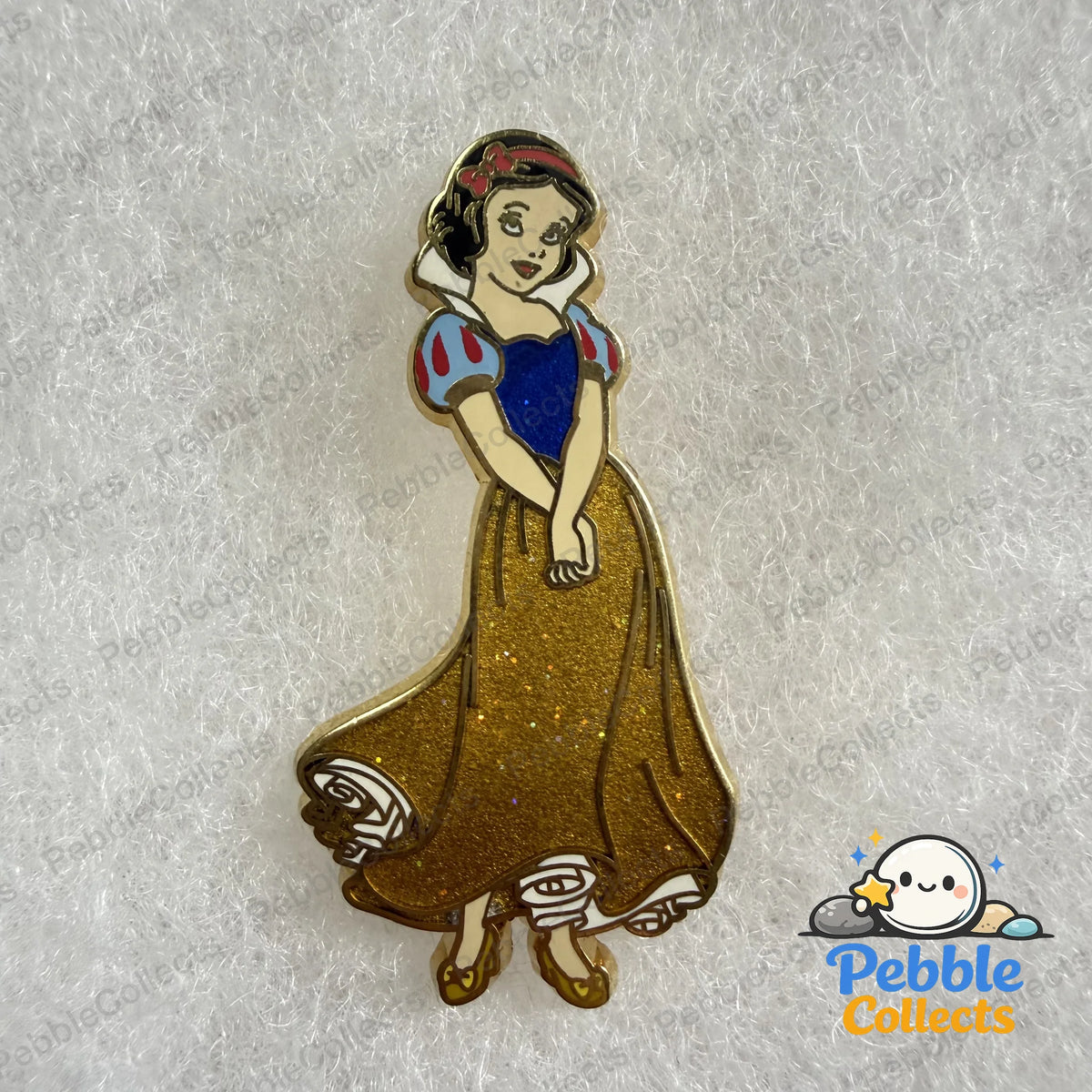 Snow White Glitter Sparkly Dress Pin